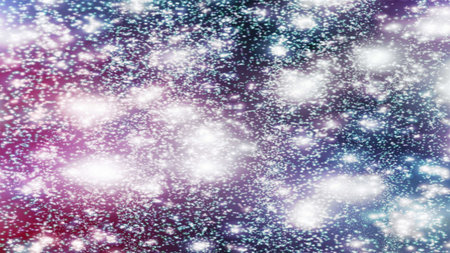 background with snowflakes Snow and stars Sparkling Glittering Glow Shiny Bokeh Lights Magic Shine...