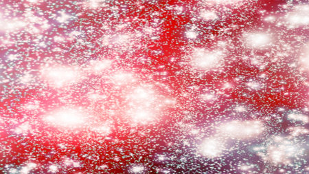 Christmas background with snowflakes Snow and stars Sparkling Glittering Glow Shiny Bokeh Lights...