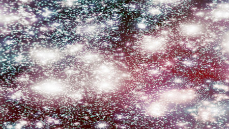 background with snowflakes Snow and stars Sparkling Glittering Glow Shiny Bokeh Lights Magic Shine...