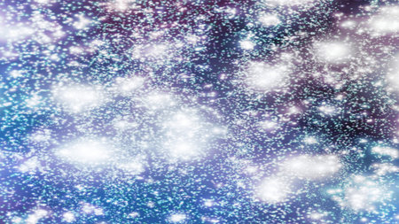 background with snowflakes Snow and stars Sparkling Glittering Glow Shiny Bokeh Lights Magic Shine...