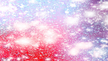 Christmas background with snowflakes Snow and stars Sparkling Glittering Glow Shiny Bokeh Lights...