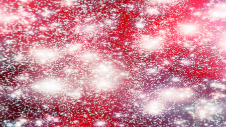 Christmas background with snowflakes Snow and stars Sparkling Glittering Glow Shiny Bokeh Lights...