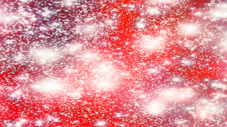 Christmas background with snowflakes Snow and stars Sparkling Glittering Glow Shiny Bokeh Lights...