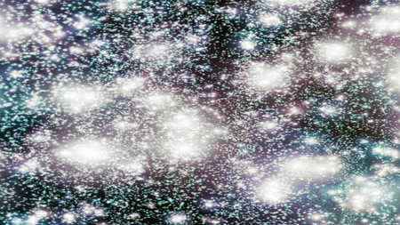background with snowflakes Snow and stars Sparkling Glittering Glow Shiny Bokeh Lights Magic Shine...