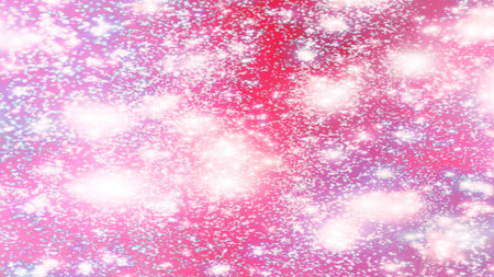 Christmas background with snowflakes Snow and stars Sparkling Glittering Glow Shiny Bokeh Lights...