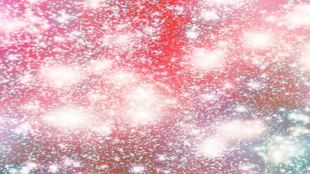 Christmas background with snowflakes Snow and stars Sparkling Glittering Glow Shiny Bokeh Lights...