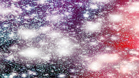 Christmas background with snowflakes Snow and stars Sparkling Glittering Glow Shiny Bokeh Lights...