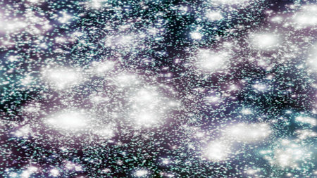 background with snowflakes Snow and stars Sparkling Glittering Glow Shiny Bokeh Lights Magic Shine...