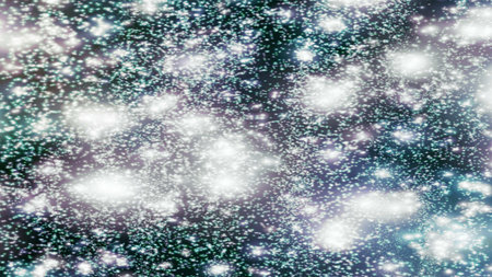 background with snowflakes Snow and stars Sparkling Glittering Glow Shiny Bokeh Lights Magic Shine Gradient Celebration Sparkleの写真素材