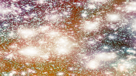 background with snowflakes Snow and stars Sparkling Glittering Glow Shiny Bokeh Lights Magic Shine...