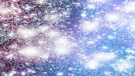 background with snowflakes Snow and stars Sparkling Glittering Glow Shiny Bokeh Lights Magic Shine...