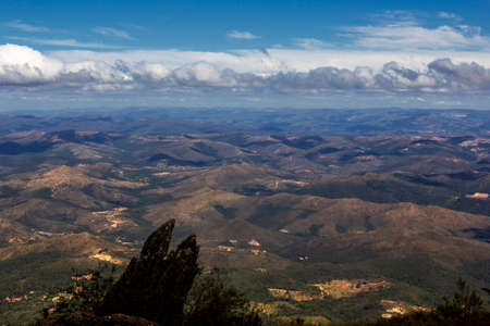 Mountains landscape with blue skyの写真素材