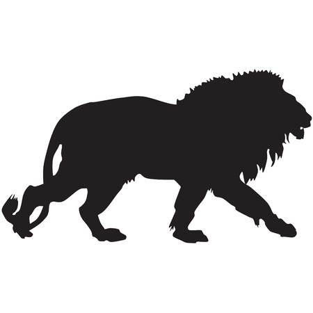 silhouette of a lionのイラスト素材