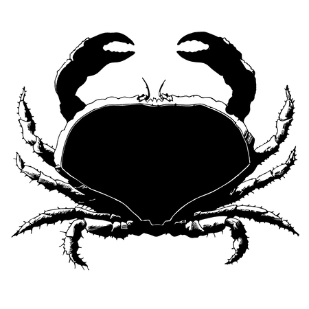 crab silhouetteのイラスト素材