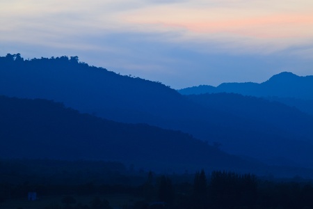 Sunset on the Khao Yai(Big mountains), Thailandの写真素材