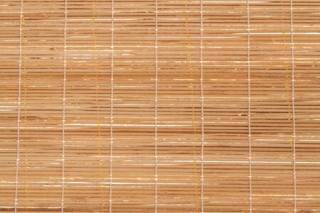 Texture of Wooden mat in the temple hall, Thailandの写真素材