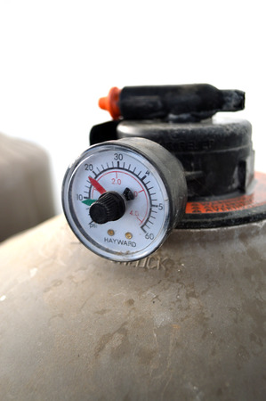 The scale meter of the containerの写真素材