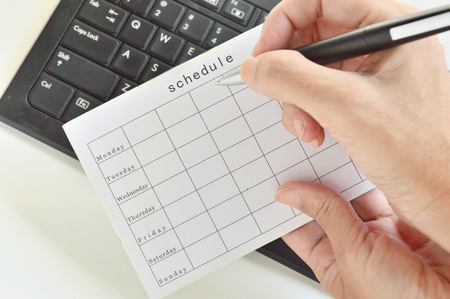 Weekly plannerの写真素材