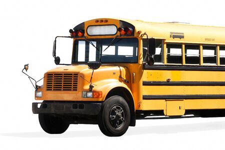 School bus isolated on white