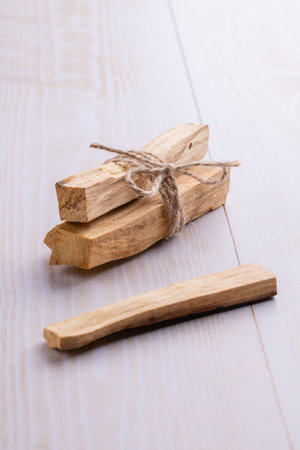 The Palo Santo tree is one of the most fragrant trees in the world. Palo Santo is used by shamans to heal from diseases, get good luck in business, protect against evil spirits, the evil eye, damage and improve the quality of their livesの写真素材