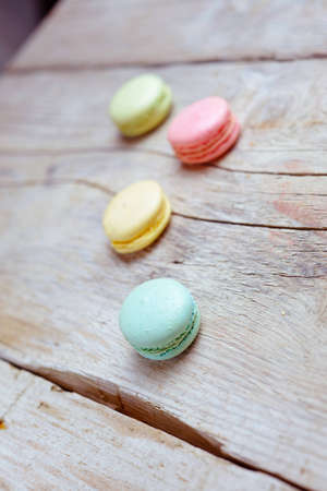sweet colored macaronsの写真素材