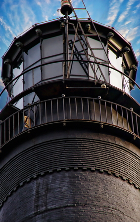 Pensacola Lighthouse - Naval Air Station - Pensacola, Florida - Still in use today, the Pensacola Lighthouse provides important navigational assistance for boats and ships entering Pensacola Bay.の写真素材