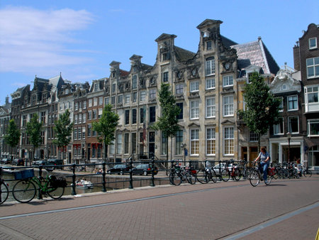 View of the Bijbels Museum on the Herengracht in Amsterdam, Netherlands. The museum houses a collection of Bibles and other religious objects from the Judeo-Christian tradition, including the oldest Bible printed in the Netherlandsのeditorial素材