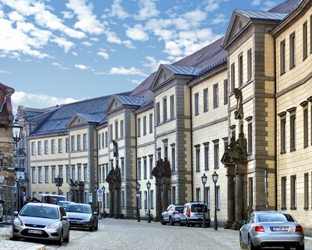 Row of buildings in Bayreuth, Germanyのeditorial素材