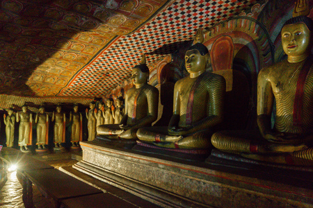 Cave Temple - Buddha - Buddhist - Dambullaのeditorial素材