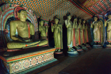Cave Temple - Buddha - Buddhist - Dambullaのeditorial素材