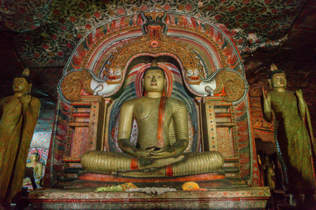 Cave Temple - Buddha - Buddhist - Dambullaのeditorial素材