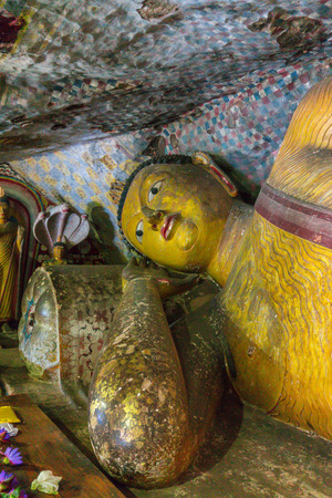 Cave Temple - Buddha - Buddhist - Dambullaのeditorial素材