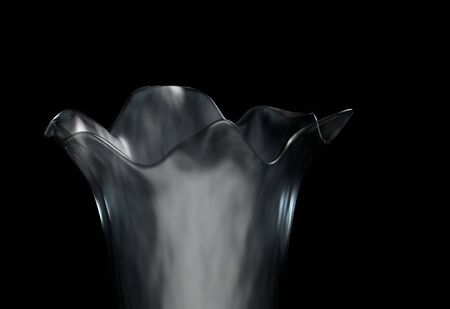 abstract bowl on a black background renderの写真素材