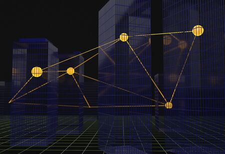 Connect Associated Networking Togetherness Concept 3d renderの写真素材