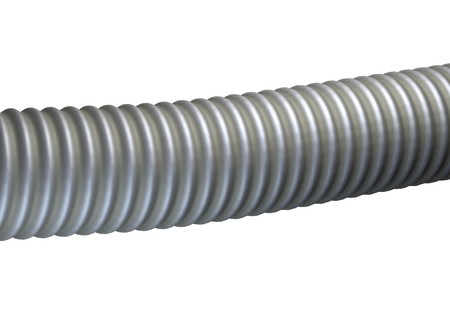 plastic ribbed hose isolated on white background 3d illustrationの写真素材