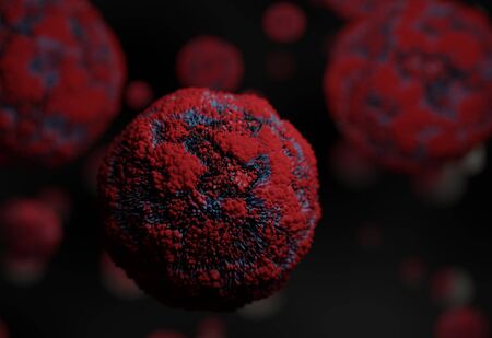 Bacteria, virus, cell 3d illustrationの写真素材