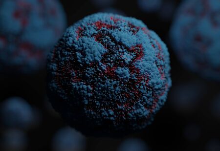 Bacteria, virus, cell 3d illustrationの写真素材