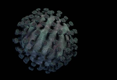 Infection bacteria virus cell on black 3d renderの写真素材