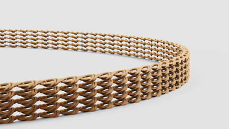 Close up shot of gold bracelet 3d illustrationの写真素材