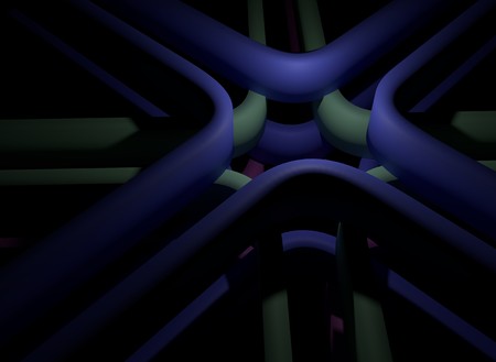 abstract curly road background, 3d renderの写真素材