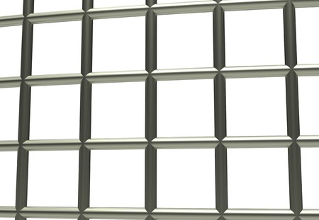 Prison jail blocking on white 3d illustrationの写真素材