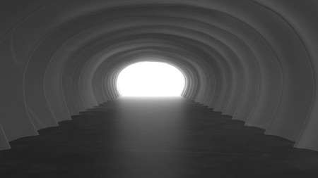 Light at End of Tunnel 3d illustrationの写真素材