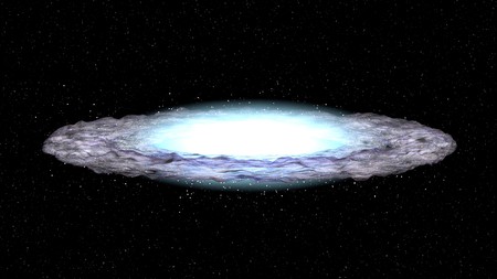 Sombrero Galaxy M104 in constellation Virgo, 3d illustrationの写真素材