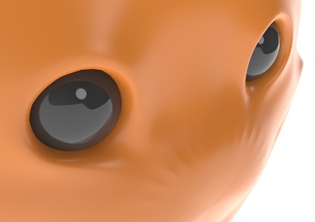 Big smile emoticon. 3D illustration.の写真素材
