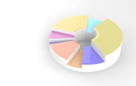 Info Graphic Colorful Circle Diagram 3d illustrationの写真素材