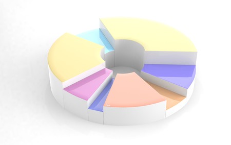 Info Graphic Colorful Circle Diagram 3d illustrationの写真素材