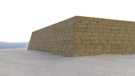 Tomb of egypt, mastaba made of old stones. 3d illustrationの写真素材