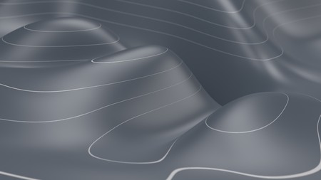 3D Topographic map background concept. Topo contour map. Render 3d illustration. Geography concept.の写真素材