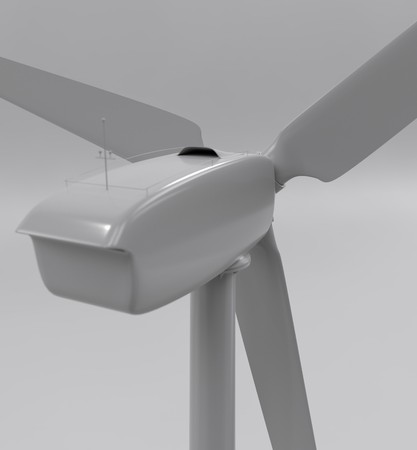 Windmill for electric power production, 3d illustrationの写真素材