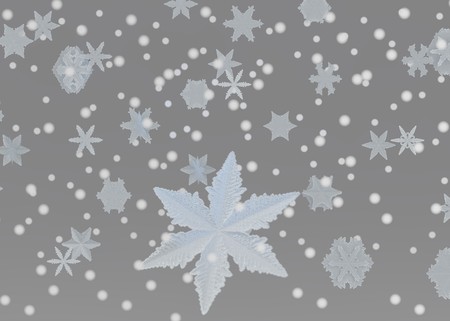Christmas falling snow isolated background. Xmas snow flake pattern. Snowfall texture. Winter snowstorm backdrop 3d render.の写真素材